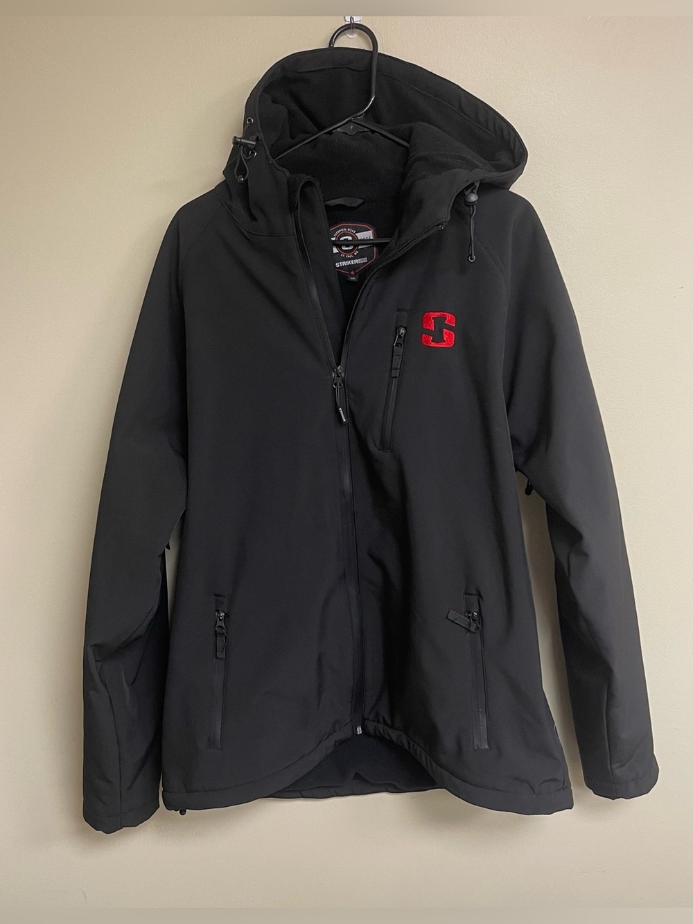 Striker Ice Performance Black Hooded Full Zip Jacket Men's XL